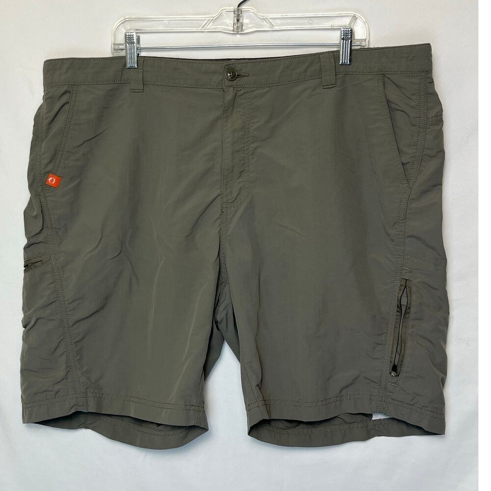 American Outdoorsman Men’s 2XL Olive Green Hiking Shorts Water-Repellent Gear